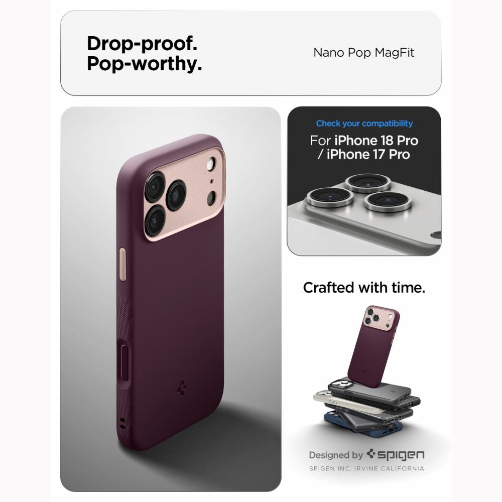 Capa Protetora SPIGEN Nano Pop com MagSafe / Burgundy Bean ACS12179_9