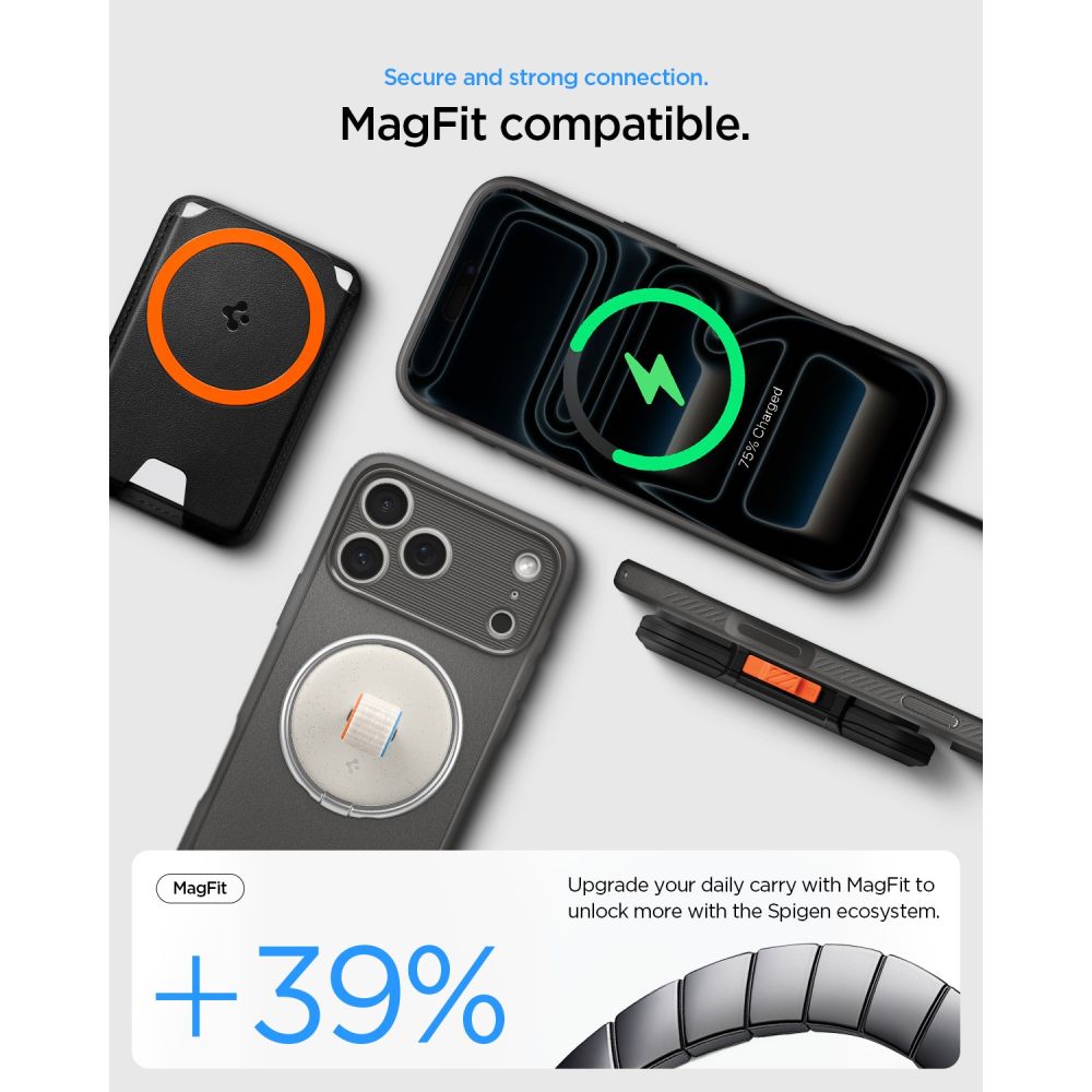 Hard Case Spigen Rugged Armor com MagSafe para Apple iPhone 18 Pro / 17 Pro / Cinza ACS12148_4