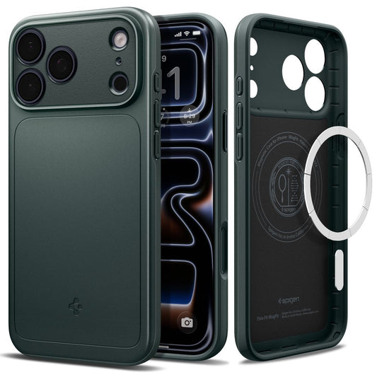 Hard Case Spigen Thin Fit com MagSafe para Apple iPhone 18 Pro Max / 17 Pro Max / Abyss Green ACS12106_0