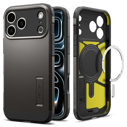 Hard Case Spigen Tough Armor T com MagSafe para Apple iPhone 18 Pro Max / 17 Pro Max / Gunmetal / ACS12137_0