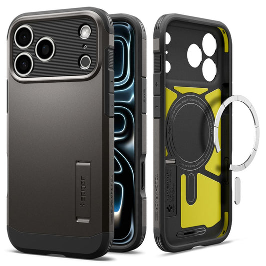 Hard Case Spigen Tough Armor T com MagSafe para Apple iPhone 18 Pro Max / 17 Pro Max / Gunmetal / ACS12137_0