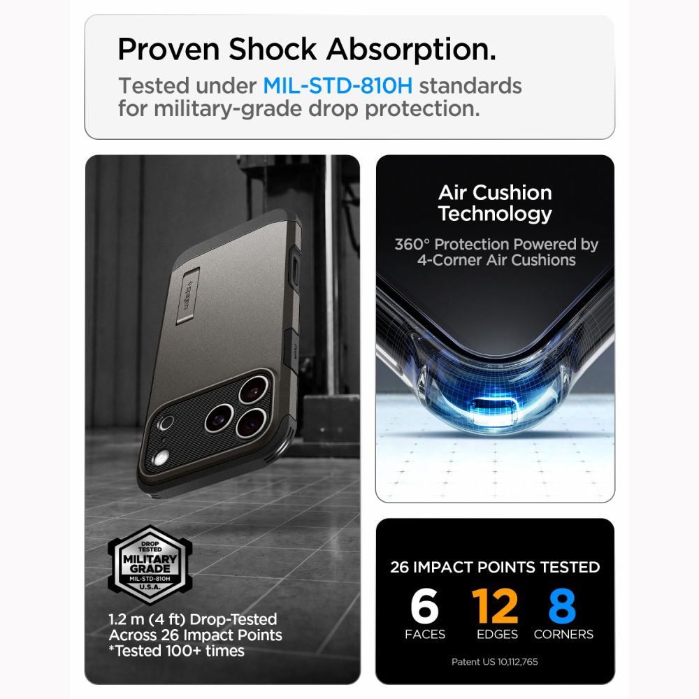 Hard Case Spigen Tough Armor T com MagSafe para Apple iPhone 18 Pro Max / 17 Pro Max / Gunmetal / ACS12137_12