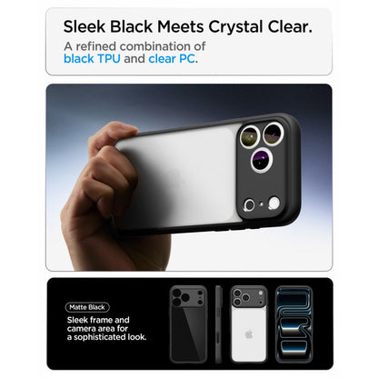 Spigen Ultra Hybrid Case for iPhone 18 Pro / 17 Pro - Matte Black_5