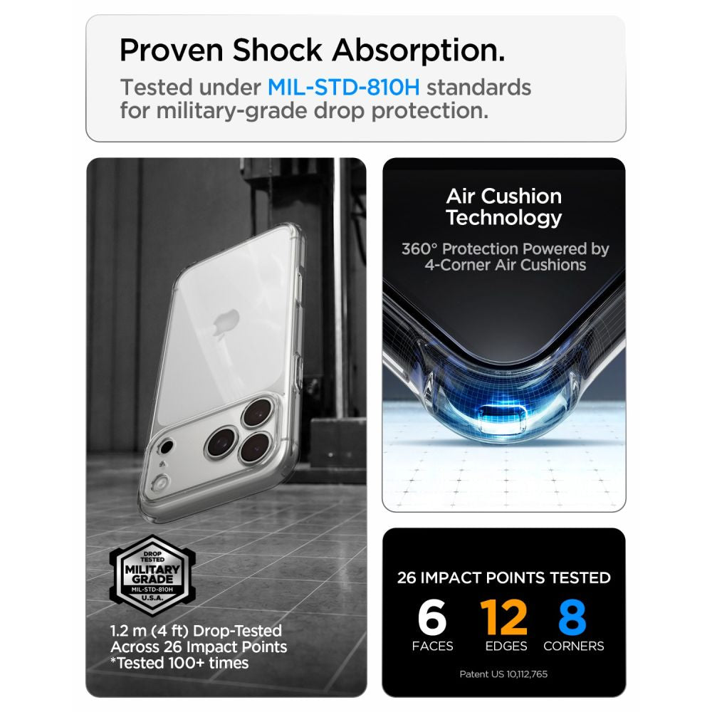 Spigen Ultra Hybrid Case for iPhone 18 Pro Max / 17 Pro Max - Transparent_8