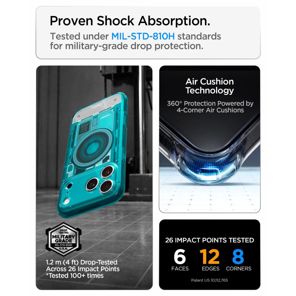Capa Hard Case Spigen Ultra Hybrid C-One com MagSafe para Apple iPhone 18 Pro / 17 Pro / Bondi Blue ACS11985_11