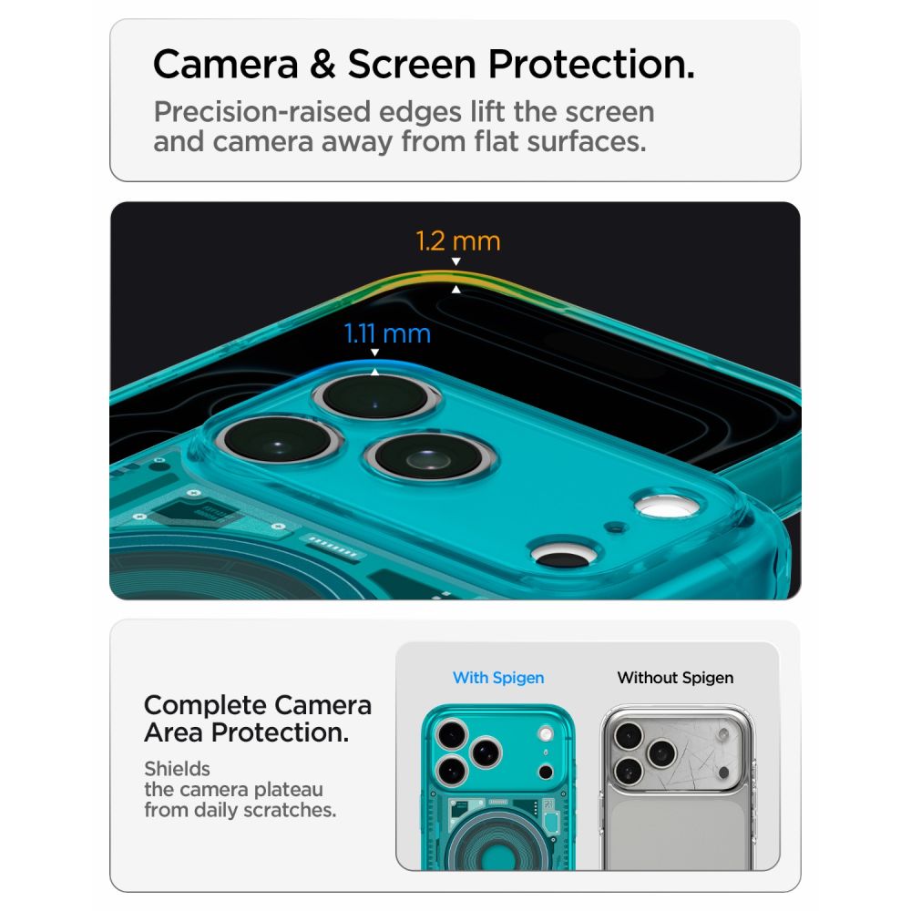 Capa Hard Case Spigen Ultra Hybrid C-One com MagSafe para Apple iPhone 18 Pro / 17 Pro / Bondi Blue ACS11985_12