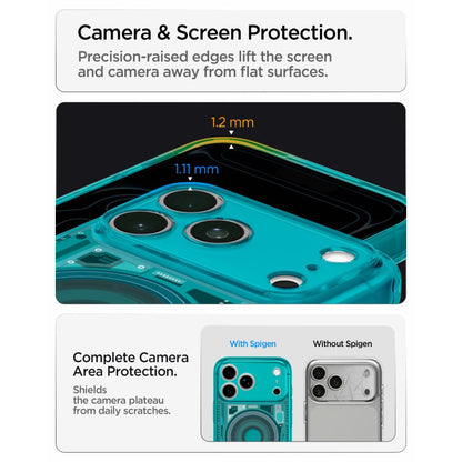 Capa Hard Case Spigen Ultra Hybrid C-One com MagSafe para Apple iPhone 18 Pro / 17 Pro / Bondi Blue ACS11985_12