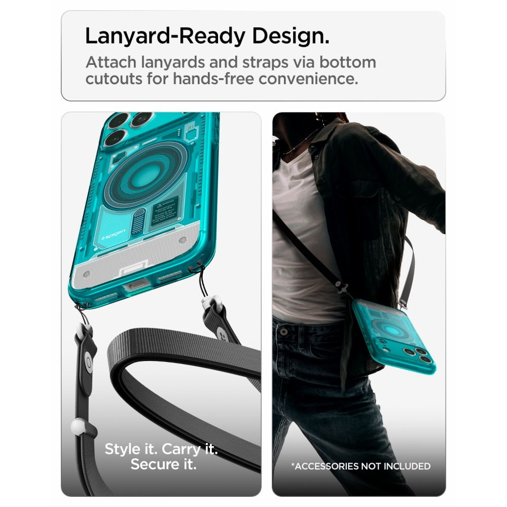 Capa Hard Case Spigen Ultra Hybrid C-One com MagSafe para Apple iPhone 18 Pro / 17 Pro / Bondi Blue ACS11985_13