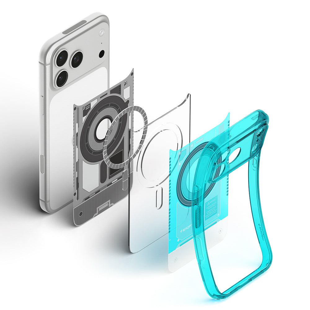 Capa Hard Case Spigen Ultra Hybrid C-One com MagSafe para Apple iPhone 18 Pro / 17 Pro / Bondi Blue ACS11985_17