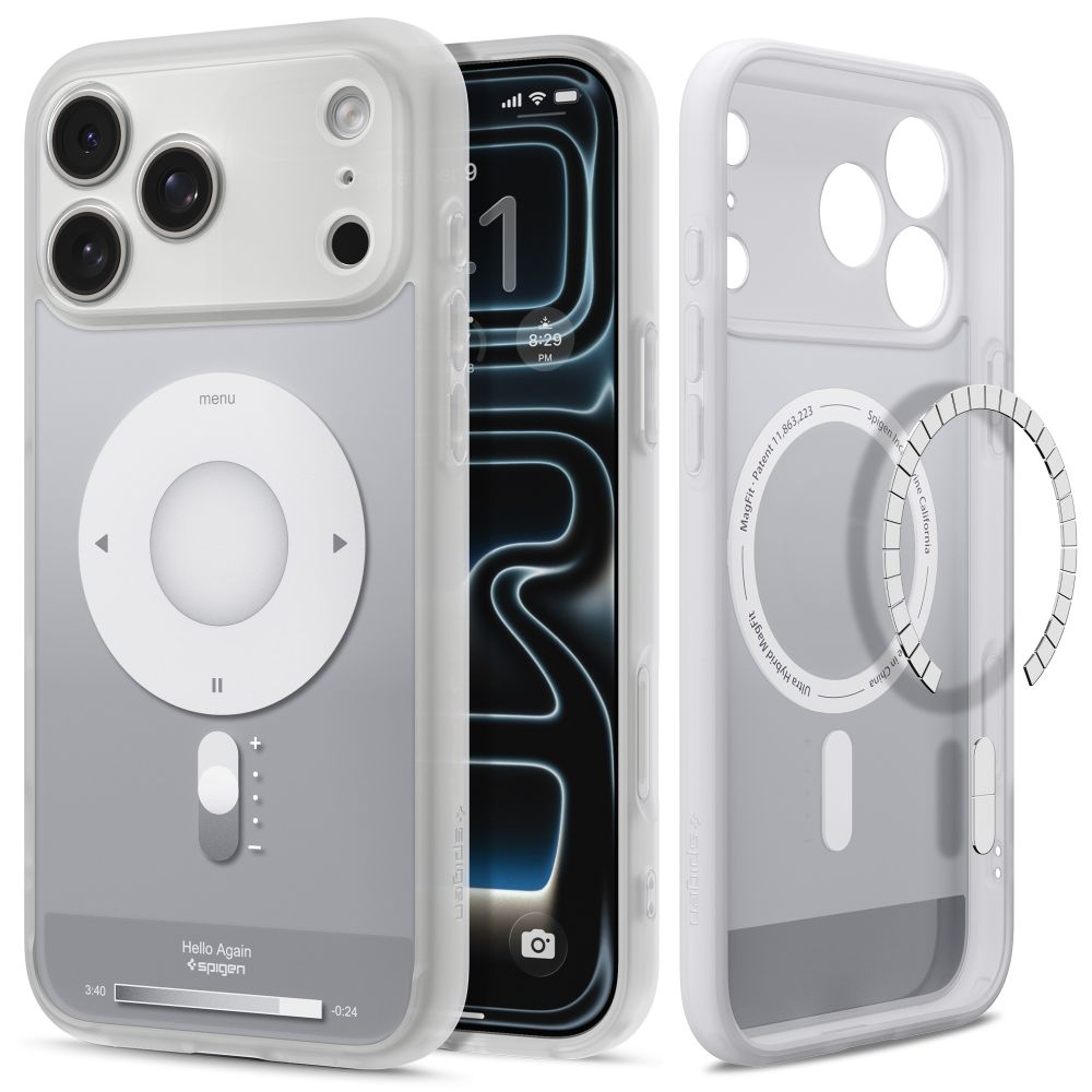Capa Hard Case Spigen Ultra Hybrid Classic com MagSafe / Prata ACS12167_1