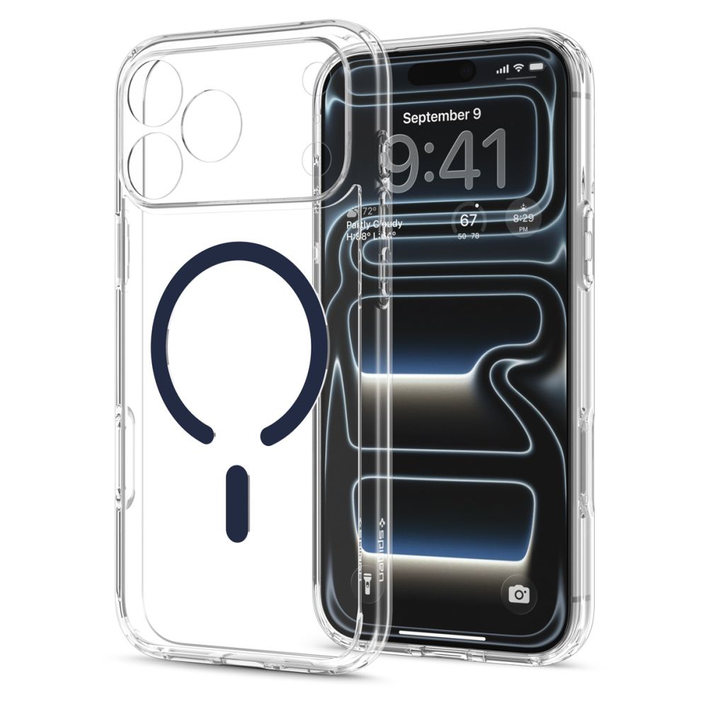Capa Hard Case Spigen Ultra Hybrid com MagSafe para Apple iPhone 18 Pro / 17 Pro / Transparente Azul Escuro ACS12158_2