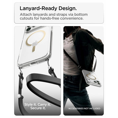 Hard Case Spigen Ultra Hybrid with MagSafe for Apple iPhone 18 Pro / 17 Pro, Clear Gold ACS12157_12