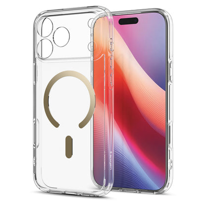 Hard Case Spigen Ultra Hybrid with MagSafe for Apple iPhone 18 Pro / 17 Pro, Clear Gold ACS12157_13