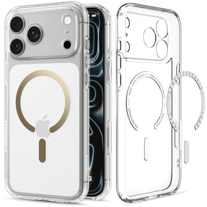 Hard Case Spigen Ultra Hybrid with MagSafe for Apple iPhone 18 Pro / 17 Pro, Clear Gold ACS12157_1