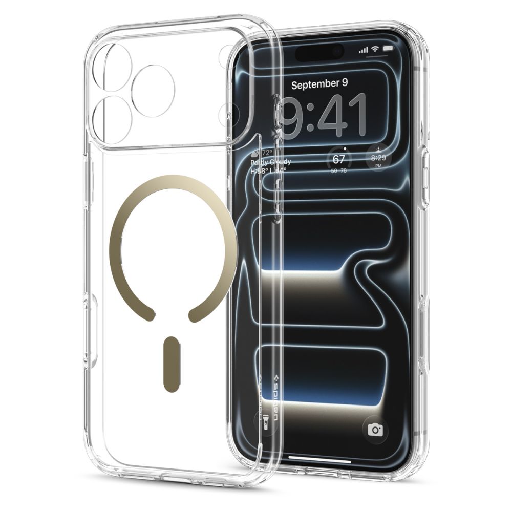 Hard Case Spigen Ultra Hybrid with MagSafe for Apple iPhone 18 Pro / 17 Pro, Clear Gold ACS12157_2