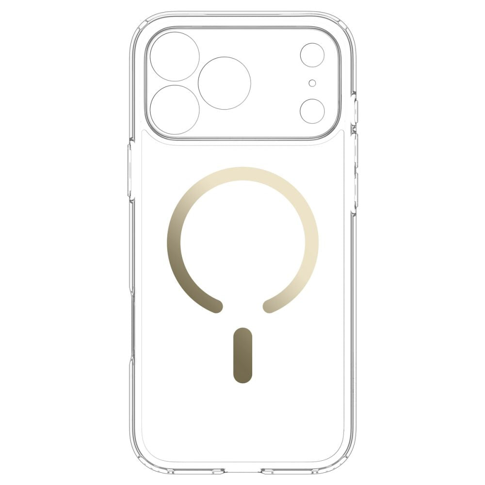 Hard Case Spigen Ultra Hybrid with MagSafe for Apple iPhone 18 Pro / 17 Pro, Clear Gold ACS12157_4