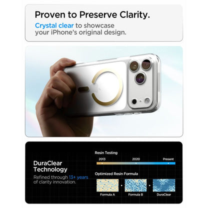 Hard Case Spigen Ultra Hybrid with MagSafe for Apple iPhone 18 Pro / 17 Pro, Clear Gold ACS12157_6