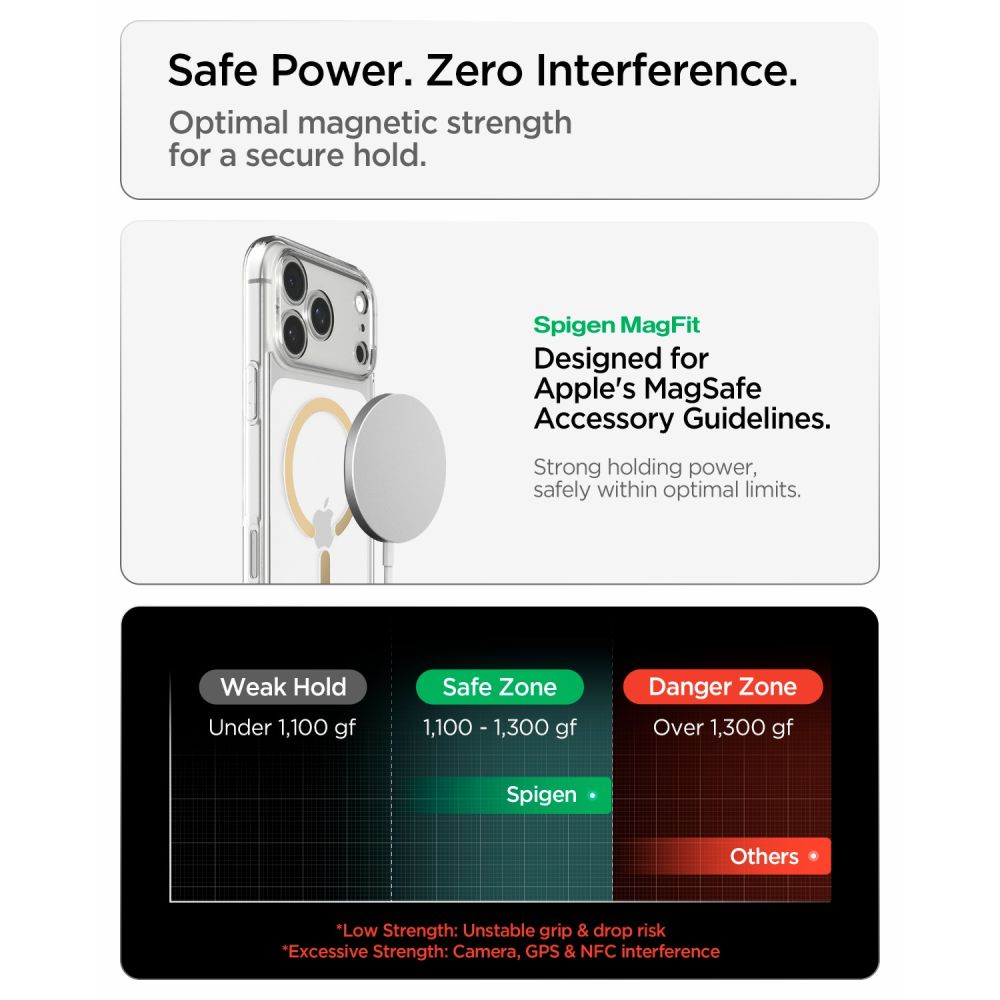 Hard Case Spigen Ultra Hybrid with MagSafe for Apple iPhone 18 Pro / 17 Pro, Clear Gold ACS12157_8