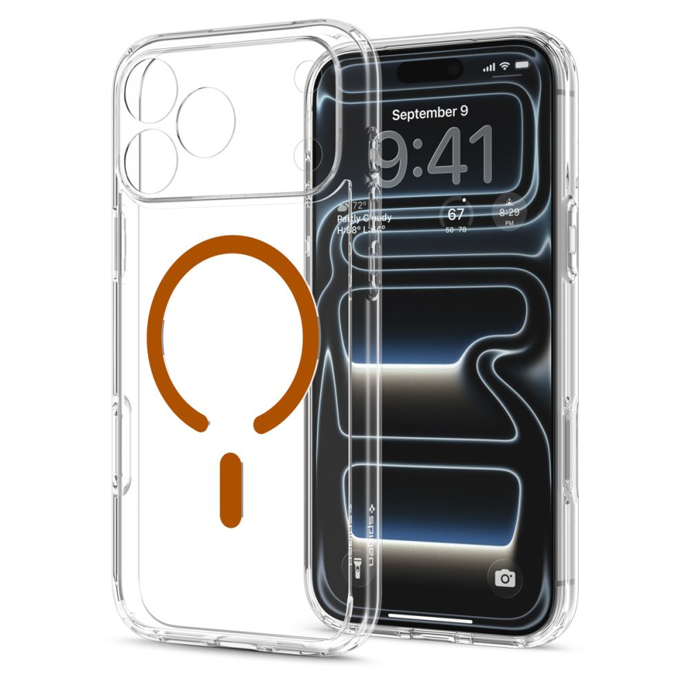 Hard Case Spigen Ultra Hybrid with MagSafe for Apple iPhone 18 Pro / 17 Pro, Clear Orange ACS12159_2