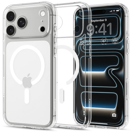 Spigen Ultra Hybrid MagSafe Case for iPhone 18 Pro / 17 Pro - Clear and White_0