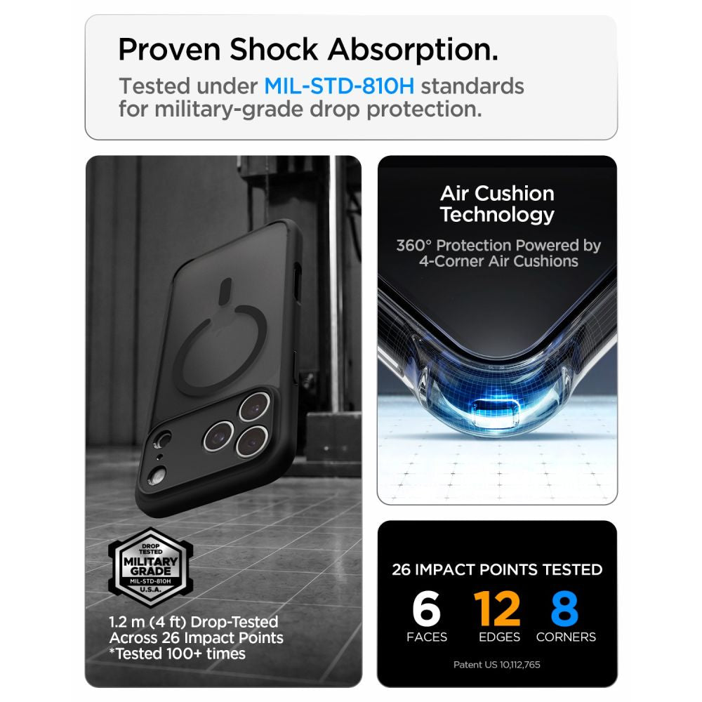 Spigen Ultra Hybrid MagSafe case for iPhone 18 Pro / 17 Pro - frost black_7
