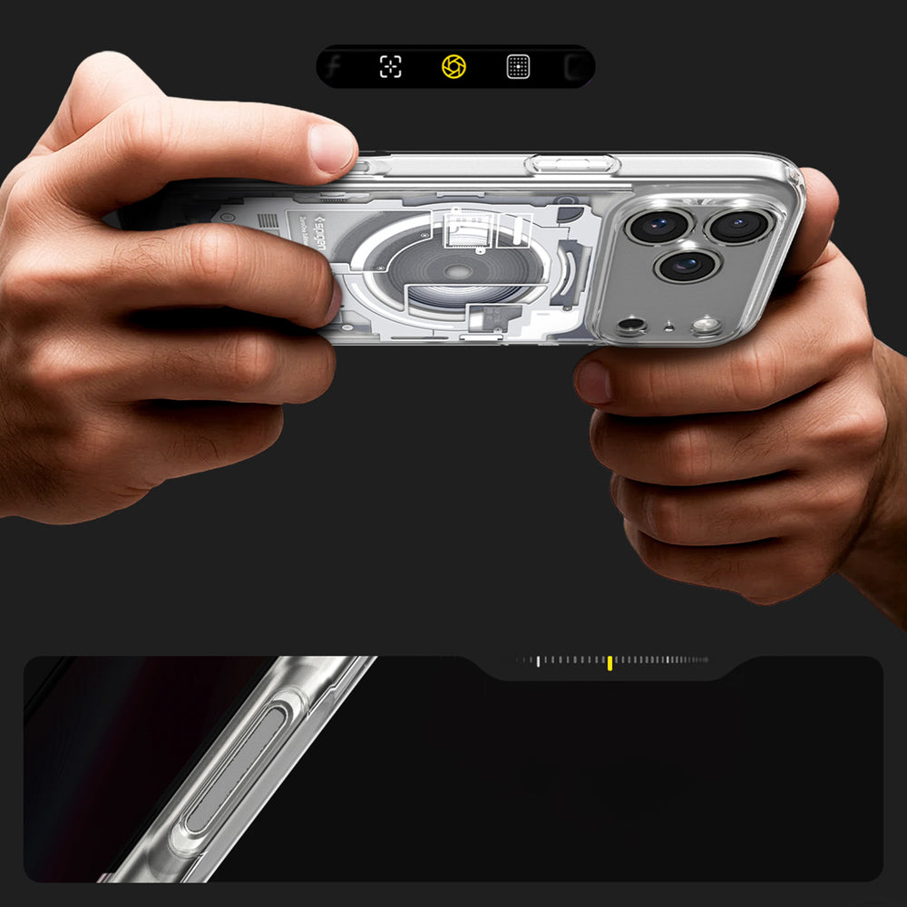 Hard Case Spigen Ultra Hybrid Zero One com MagSafe para Apple iPhone 18 Pro / 17 Pro / Branco ACS12163_15