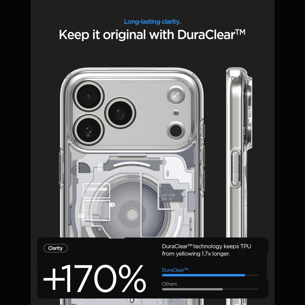 Hard Case Spigen Ultra Hybrid Zero One com MagSafe para Apple iPhone 18 Pro / 17 Pro / Branco ACS12163_5