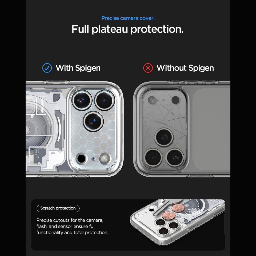 Hard Case Spigen Ultra Hybrid Zero One com MagSafe para Apple iPhone 18 Pro / 17 Pro / Branco ACS12163_7