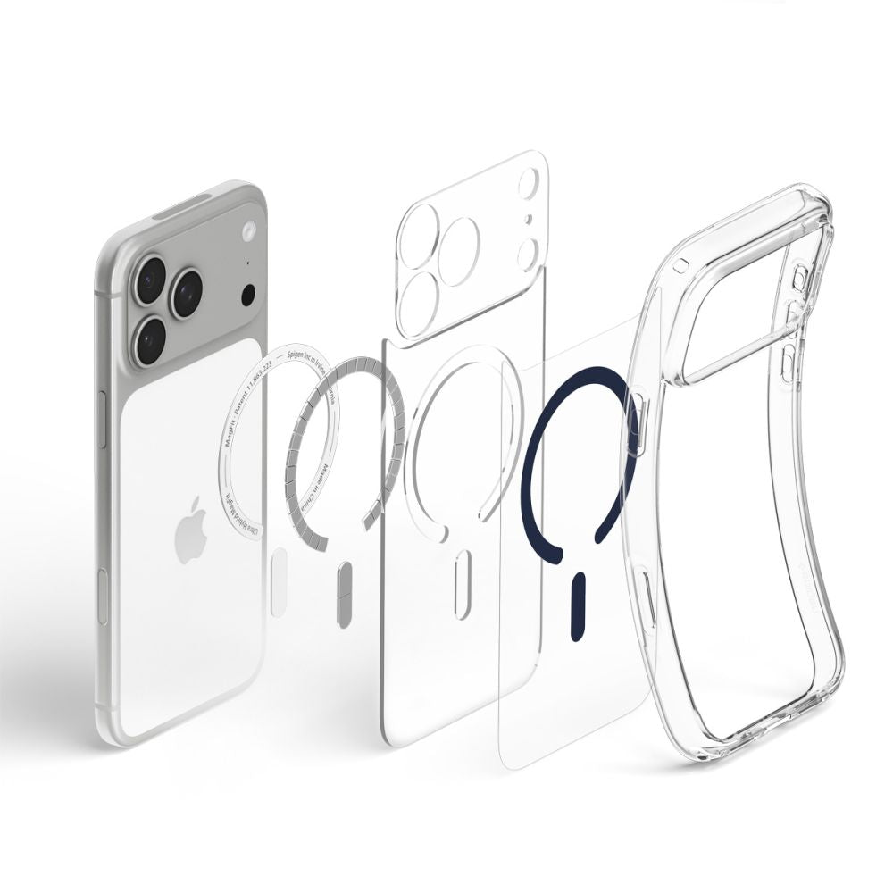 Hard Case Spigen Ultra Hybrid with MagSafe for Apple iPhone 18 Pro Max / 17 Pro Max, Clear Deep Blue ACS12121_5