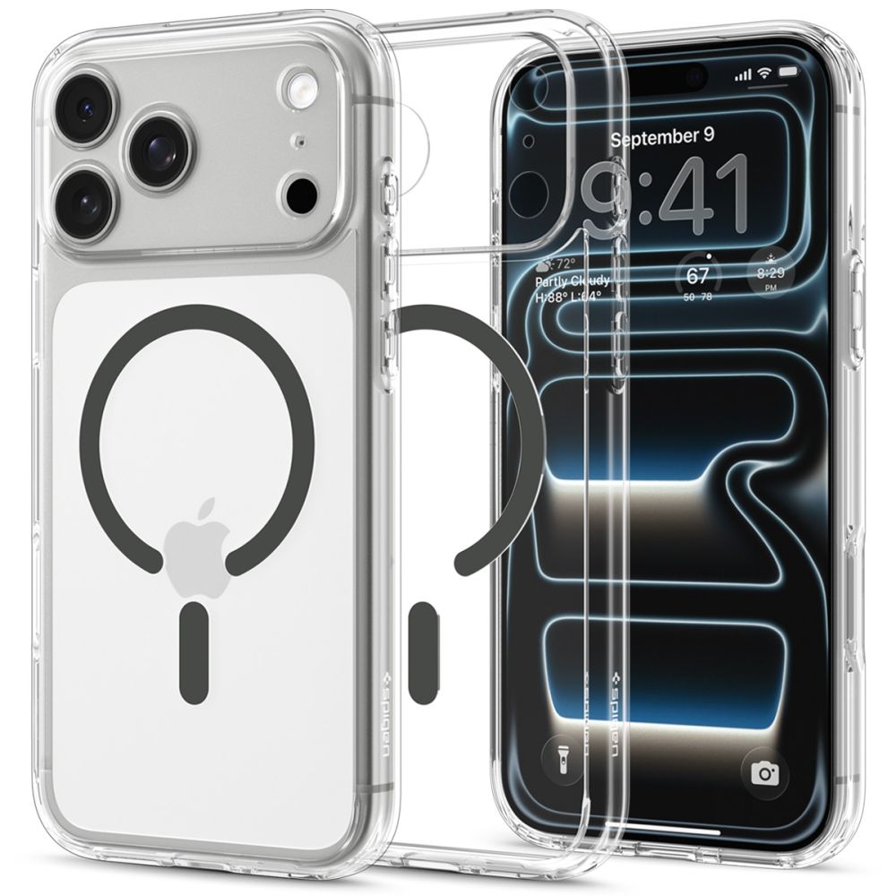 Hard Case Spigen Ultra Hybrid with MagSafe for Apple iPhone 18 Pro Max / 17 Pro Max, Clear Graphite ACS12119_0