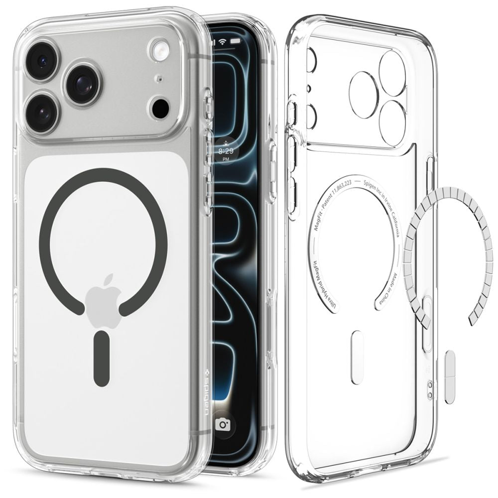 Hard Case Spigen Ultra Hybrid with MagSafe for Apple iPhone 18 Pro Max / 17 Pro Max, Clear Graphite ACS12119_1