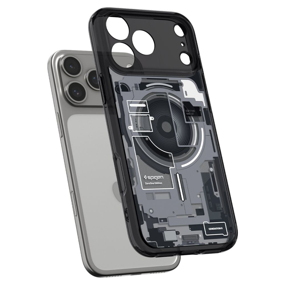 Hard Case Spigen Ultra Hybrid Zero One com MagSafe para Apple iPhone 18 Pro Max / 17 Pro Max / Preto / ACS12128_3