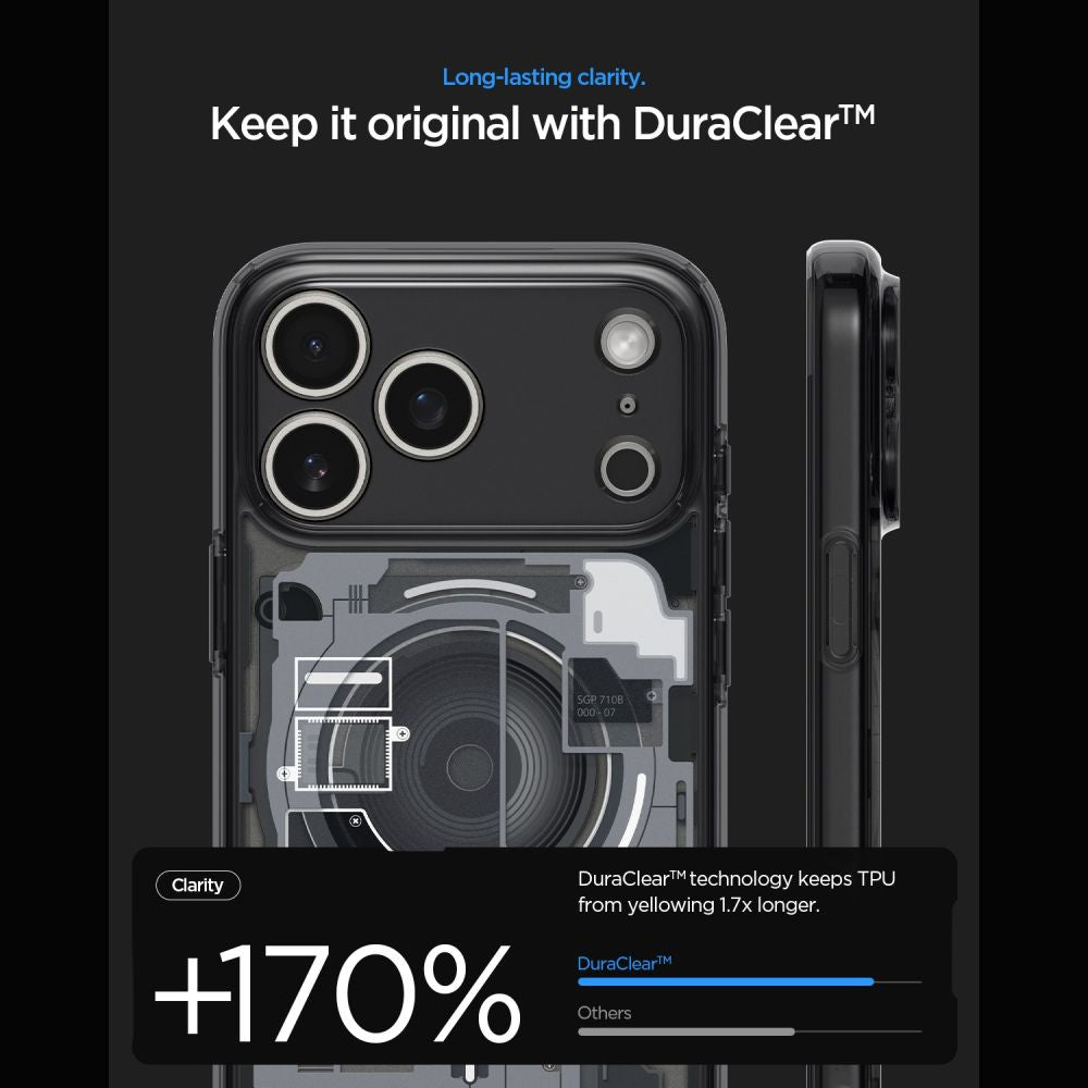Hard Case Spigen Ultra Hybrid Zero One com MagSafe para Apple iPhone 18 Pro Max / 17 Pro Max / Preto / ACS12128_5