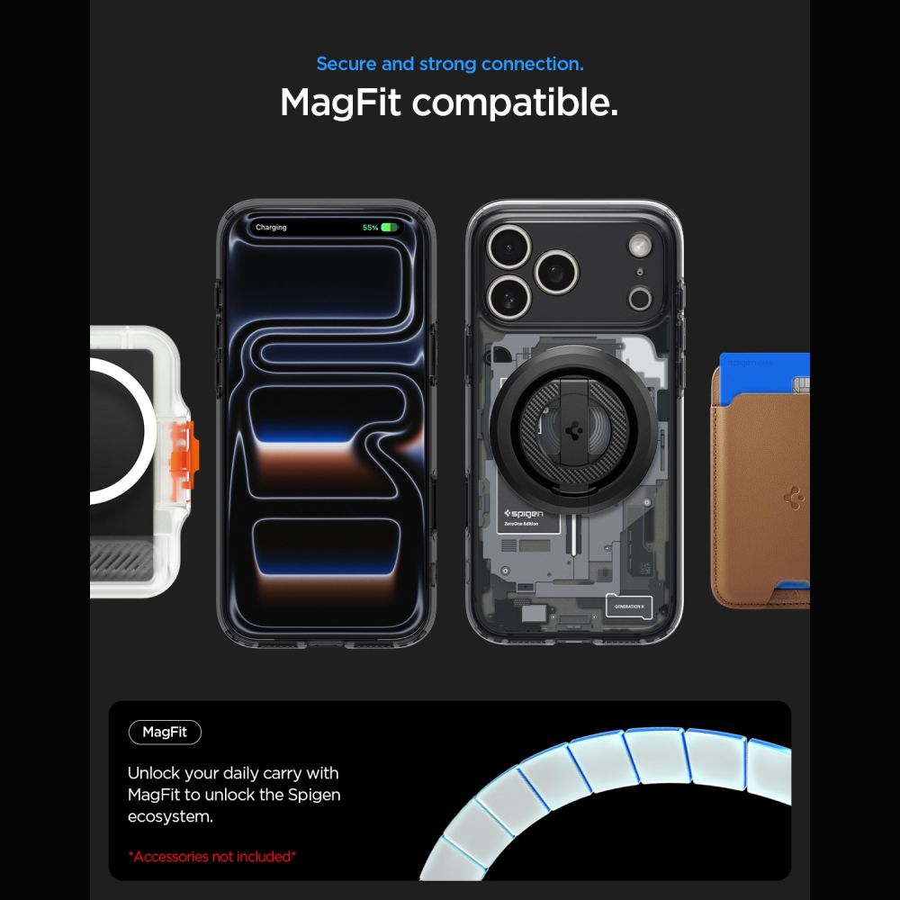 Hard Case Spigen Ultra Hybrid Zero One com MagSafe para Apple iPhone 18 Pro Max / 17 Pro Max / Preto / ACS12128_8