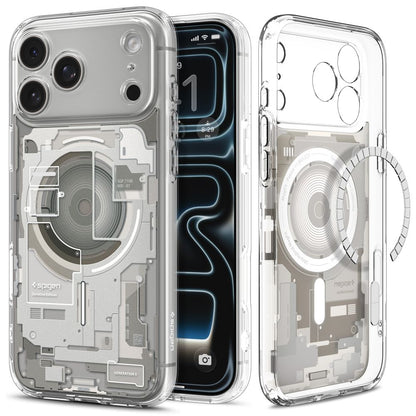 Capa Hard Case Spigen Ultra Hybrid Zero One com MagSafe para Apple iPhone 18 Pro Max / 17 Pro Max / Natural Titanium ACS12127_1