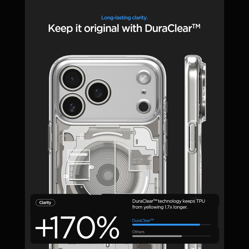 Capa Hard Case Spigen Ultra Hybrid Zero One com MagSafe para Apple iPhone 18 Pro Max / 17 Pro Max / Natural Titanium ACS12127_5