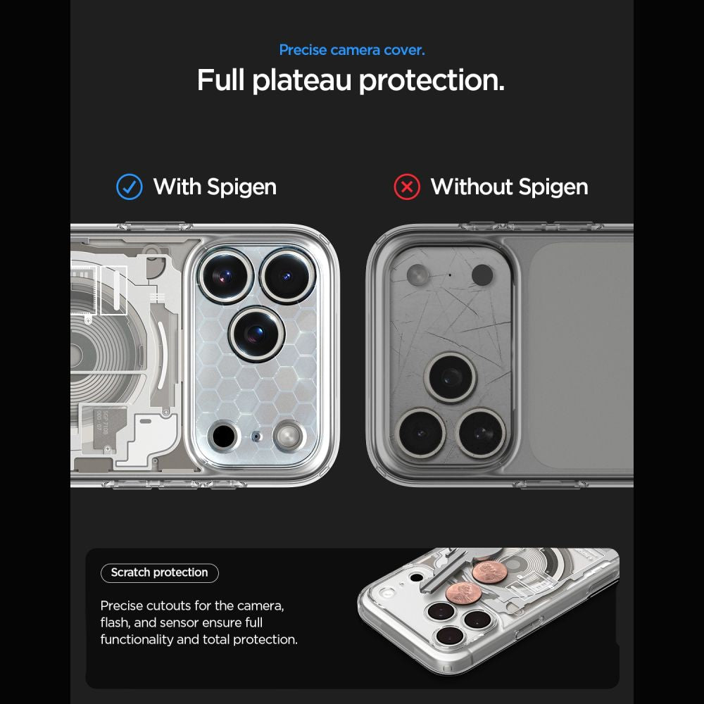 Capa Hard Case Spigen Ultra Hybrid Zero One com MagSafe para Apple iPhone 18 Pro Max / 17 Pro Max / Natural Titanium ACS12127_7