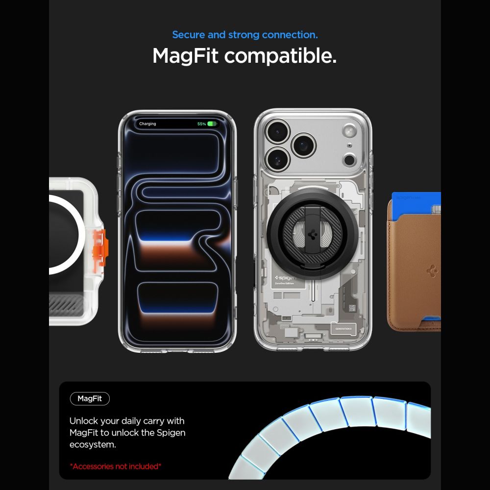 Capa Hard Case Spigen Ultra Hybrid Zero One com MagSafe para Apple iPhone 18 Pro Max / 17 Pro Max / Natural Titanium ACS12127_8