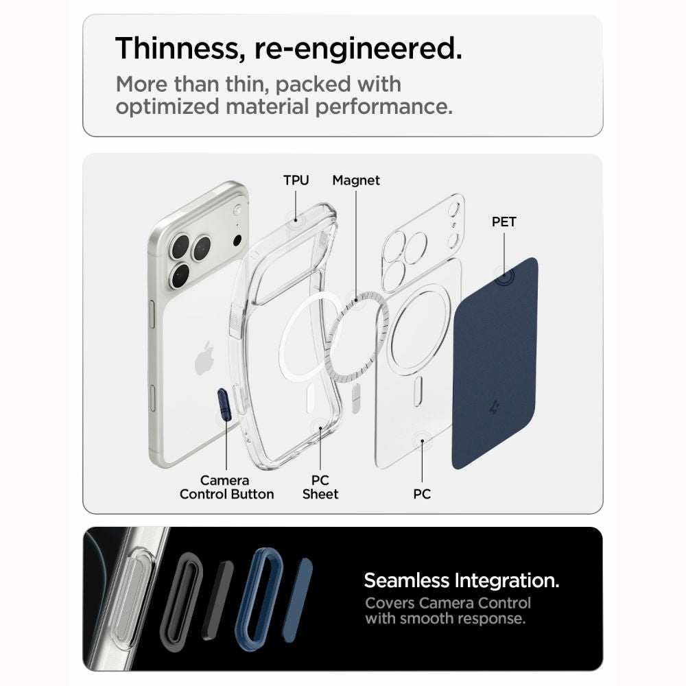 Hard Case Spigen Ultra Hybrid T with MagSafe for Apple iPhone 18 Pro / 17 Pro, Matte Blue ACS12172_8