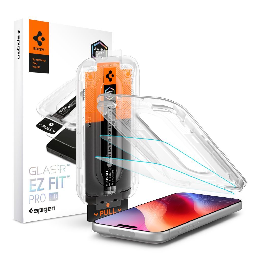 Spigen Glas.tR EZ Fit Pro HD AC 2-Pack Tempered Glass for iPhone 18 Pro / 17 Pro / 17 / 16 Pro_0