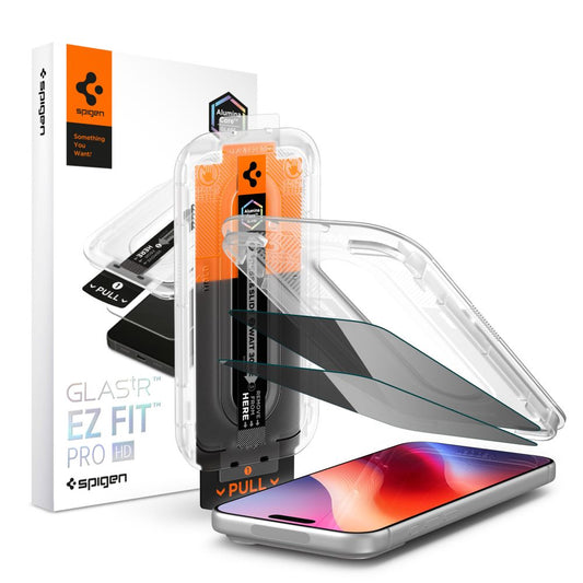 Protector de Ecrã Spigen / Preto / 2 Pack Glas.tR EZ-FIT Pro HD AGL12033 para iPhone 18 Pro Max - Privacy_0