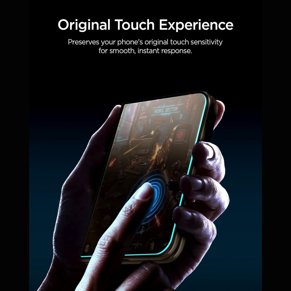 Protector de Ecrã Spigen Glas.tR EZ-FIT Pro HD AGL12016 / Preto / iPhone Duo - Privacy_1