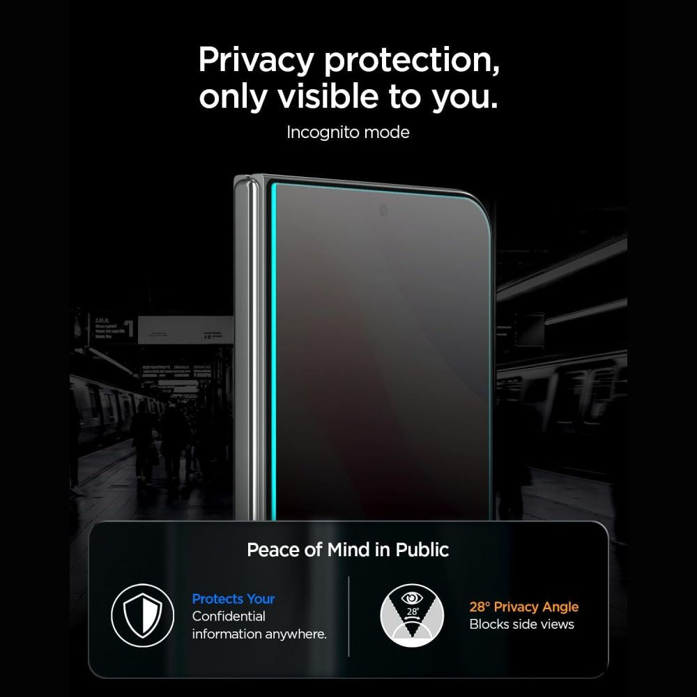 Protector de Ecrã Spigen Glas.tR EZ-FIT Pro HD AGL12016 / Preto / iPhone Duo - Privacy_2