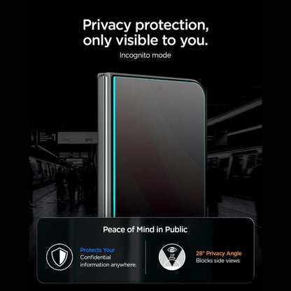 Protector de Ecrã Spigen Glas.tR EZ-FIT Pro HD AGL12016 / Preto / iPhone Duo - Privacy_2