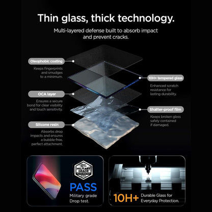 Protector de Ecrã Spigen Glas.tR EZ-FIT Pro HD AGL12016 / Preto / iPhone Duo - Privacy_3