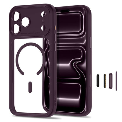 Tech-Protect MagPeak MagSafe CC Case for iPhone 18 Pro / 17 Pro - Clear Burgundy_1