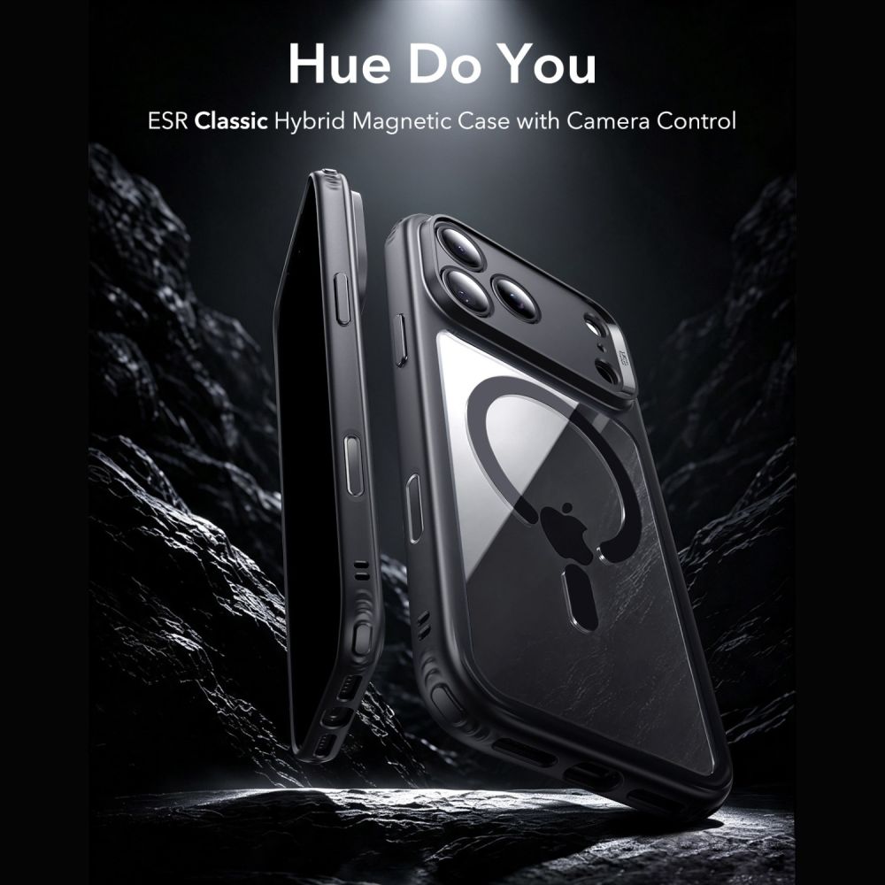 ESR Classic Hybrid MagSafe Case for iPhone 18 Pro / 17 Pro - Clear Black_1