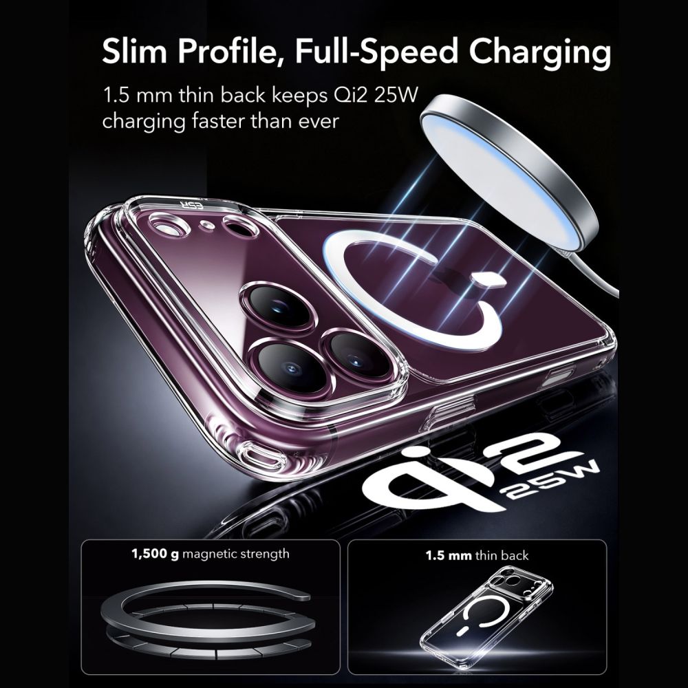 ESR Classic Hybrid MagSafe Case for iPhone 18 Pro Max / 17 Pro Max - Clear_6