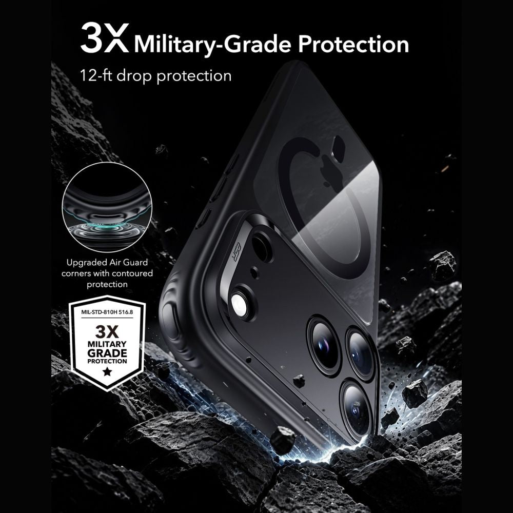 ESR Classic Hybrid MagSafe Case for iPhone 18 Pro Max / 17 Pro Max - Clear Black_2