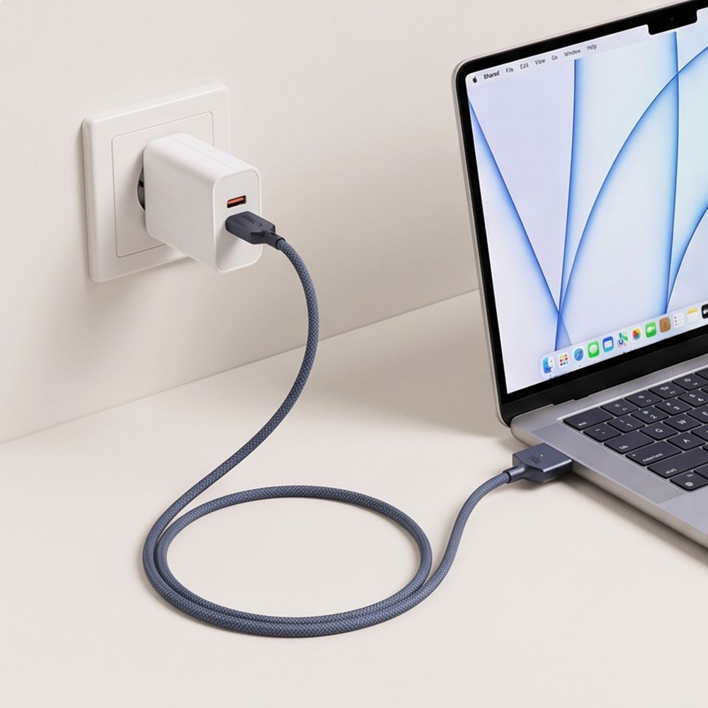 Tech-Protect MMC01 Ultraboost USB-C / MagSafe 3 140W 300cm Cable for MacBook - Navy Blue_6